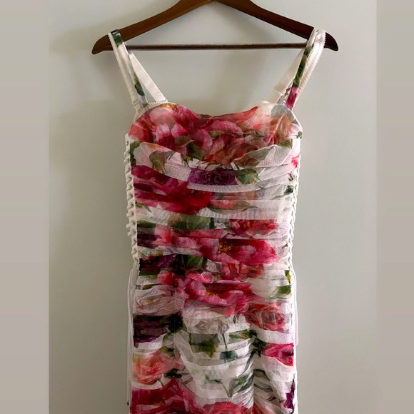 Dolce & Gabbana Lace Up Floral Dress - Picture 7 of 7